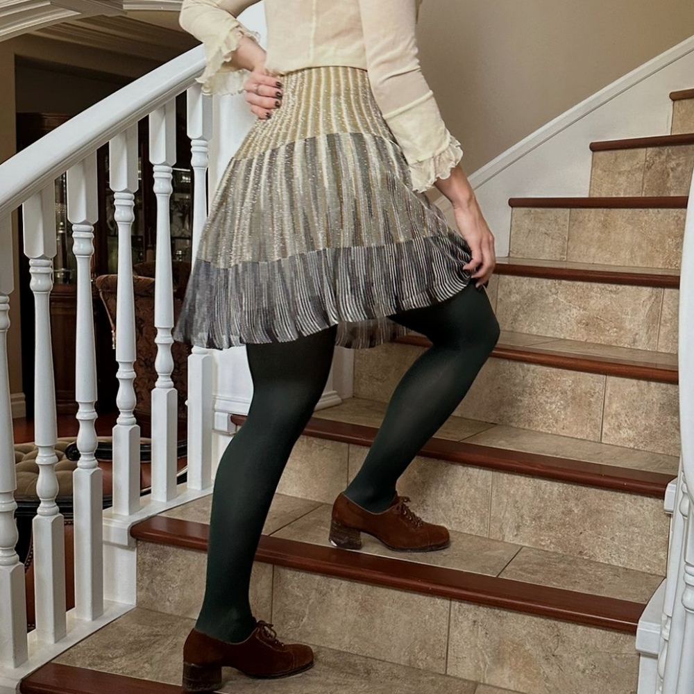 Vintage Missoni Metallic Zig Zag Skirt
